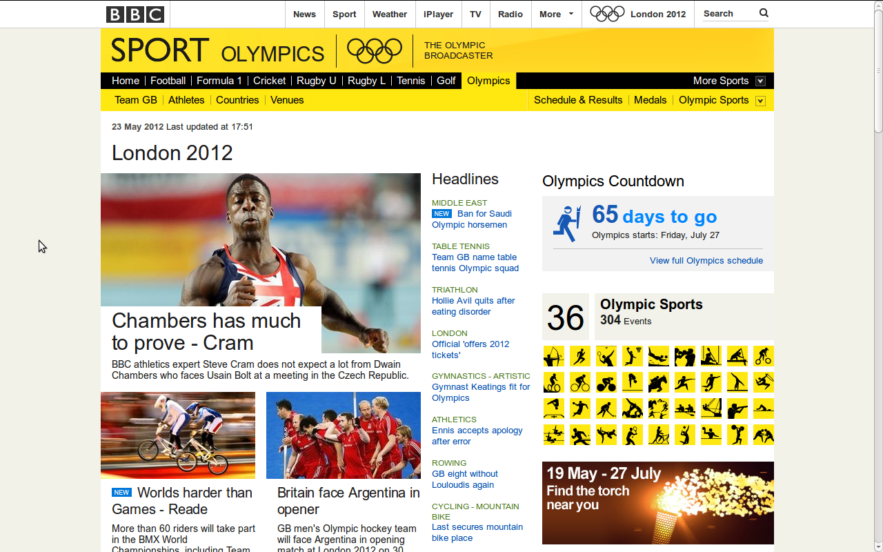 BBC Olympics coverage using GATE